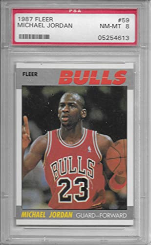 1987 Fleer Basketball Complete Set with Sticker and Michael Jordan Graded PSA 8