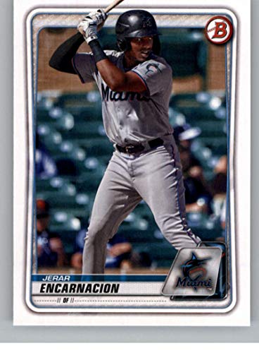 2020 Bowman Draft Baseball #BD-185 Jerar Encarnacion Miami Marlins Official MLB Trading Card in Near Mint to Mint Condition (Stock Photo Shown)