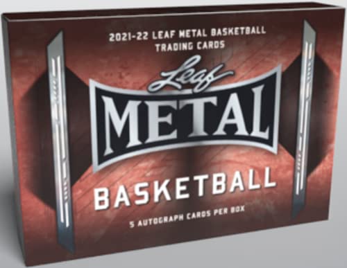 2021-22 Leaf Metal Basketball Hobby Box (5 Autos)
