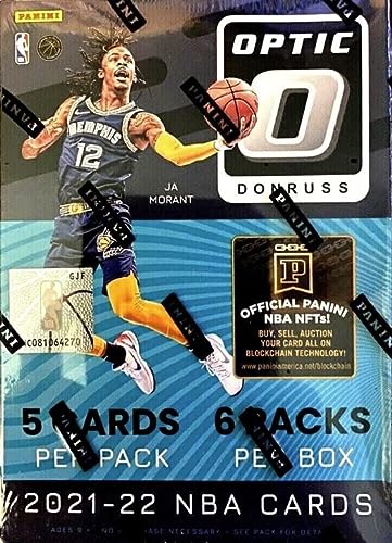 2021/22 Panini Optic Donruss NBA Basketball Factory Sealed Blaster Box - 6 Packs - 30 Total Trading Cards
