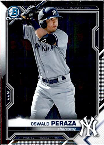 2021 Bowman Chrome Prospects #BCP-50 Oswald Peraza New York Yankees MLB Baseball Card NM-MT