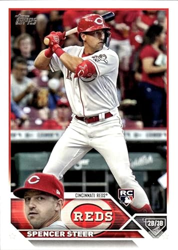 2023 Topps #489 Spencer Steer NM-MT RC Rookie Cincinnati Reds Baseball Trading Card