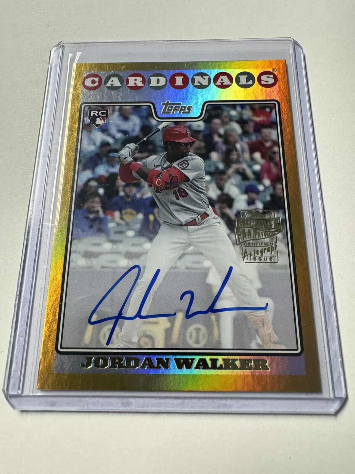 2023 Topps Archives Baseball *Jordan Walker Gold Rookie Auto * 37/50 HOT