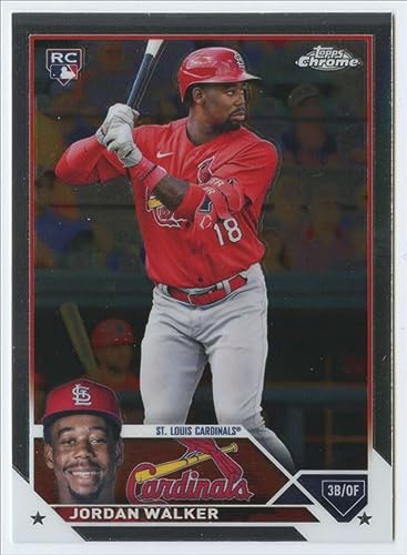 2023 Topps Chrome #209 Jordan Walker NM-MT RC Rookie St. Louis Cardinals Baseball Trading Card