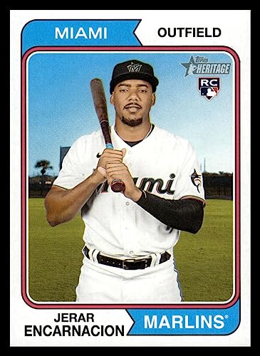 2023 Topps Heritage #381 Jerar Encarnacion RC Rookie Miami Marlins MLB Baseball Trading Card