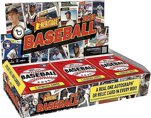 2023 Topps Heritage Baseball Hobby Box (24 Packs/9 Cards: 1 Auto or Memo)