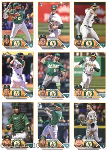 2023 Topps Update Oakland Athletics Team Set of 16 Cards: Dermis Garcia(#US11), Aledmys Diaz(#US118), Manny Pina(#US127), Mason Miller(#US15), Tyler Wade(#US167), Shea Langeliers(#US181), Garrett Acton(#US192), Mason Miller(#US210), James Kaprielian(#US240), Luis Medina(#US311), JP Sears(#US323), JJ Bleday(#US330), Hogan Harris/Chad Smith(#US49), Kyle Muller(#US64), Ryan Noda(#US75), Trevor May(#US86) - Sportscard Superstore