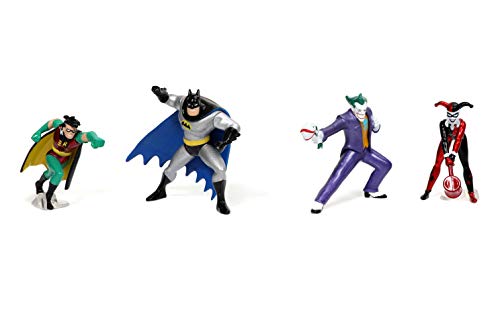 Jada Toys DC Comics Batman The Animated Series Diorama Scene 2.75" 4-Pack Die-cast Collectible Figurines, Toys for Kids and Adults