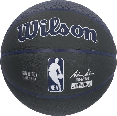 Jalen Suggs Autographed Orlando Magic Black 2022-2023 Edition Wilson City Collector Basketball - Autographed Basketballs