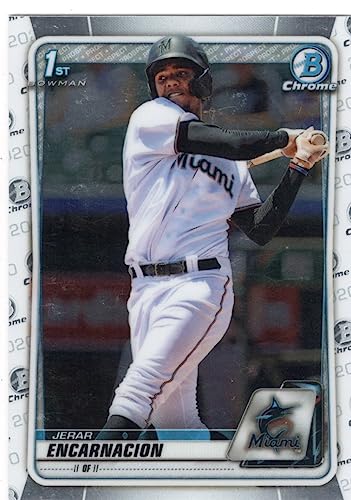 Jerar Encarnacion 1st Bowman Card Refractor Chrome Prospect Rookie Card - 2020 Bowman Chrome Baseball Card #BCP-96 (Marlins)