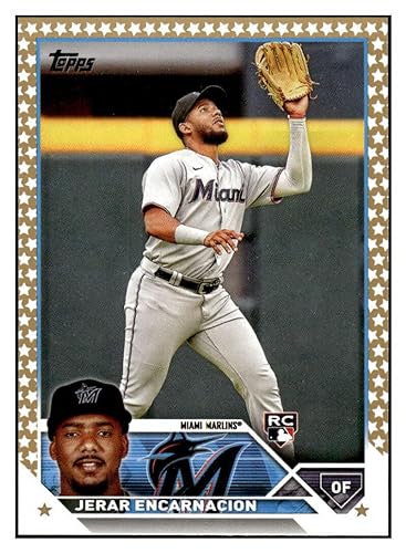 Jerar Encarnacion RC 2023 Topps Gold Star Parallel #318 ROOKIE NM+-MT+ MLB Baseball Marlins