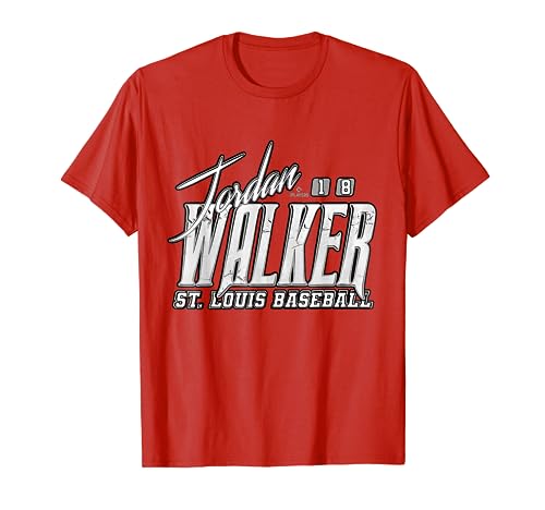 Jordan Walker St. Louis Baseball Rock MLBPA T-Shirt