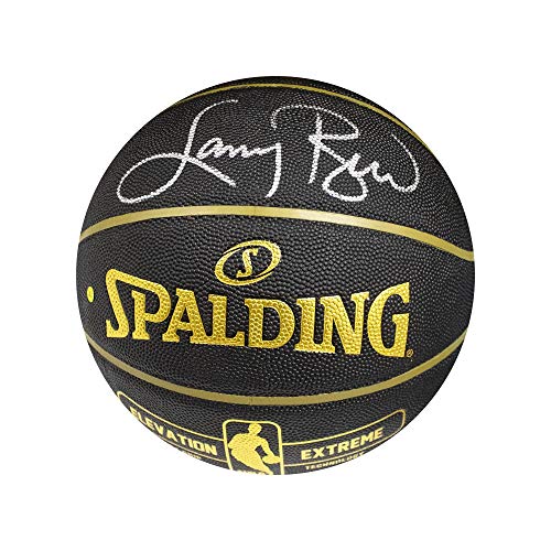 Larry Bird Autographed Spalding Black Basketball - BAS COA