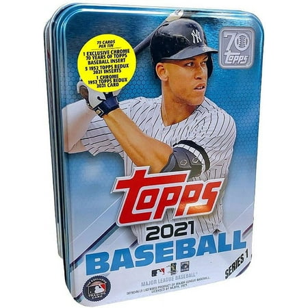MLB 2021 Series 1 Baseball Aaron Judge Trading Card Tin Set (75 Cards)