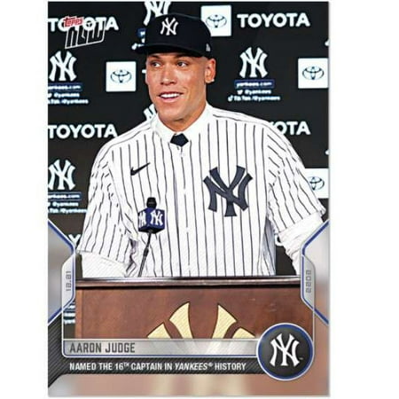 MLB 2022 Topps Now Baseball Aaron Judge Trading Card (Named 16th Captain in Yankees History)
