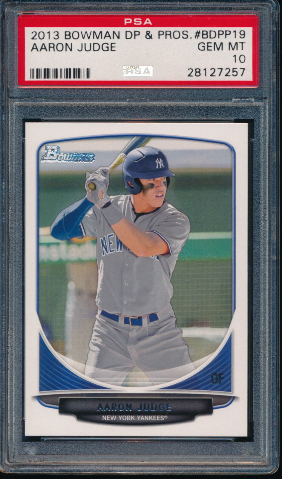 PSA 10 AARON JUDGE 1st 2013 BOWMAN DRAFT PICKS YANKEES ROOKIE CARD RC GEM MINT