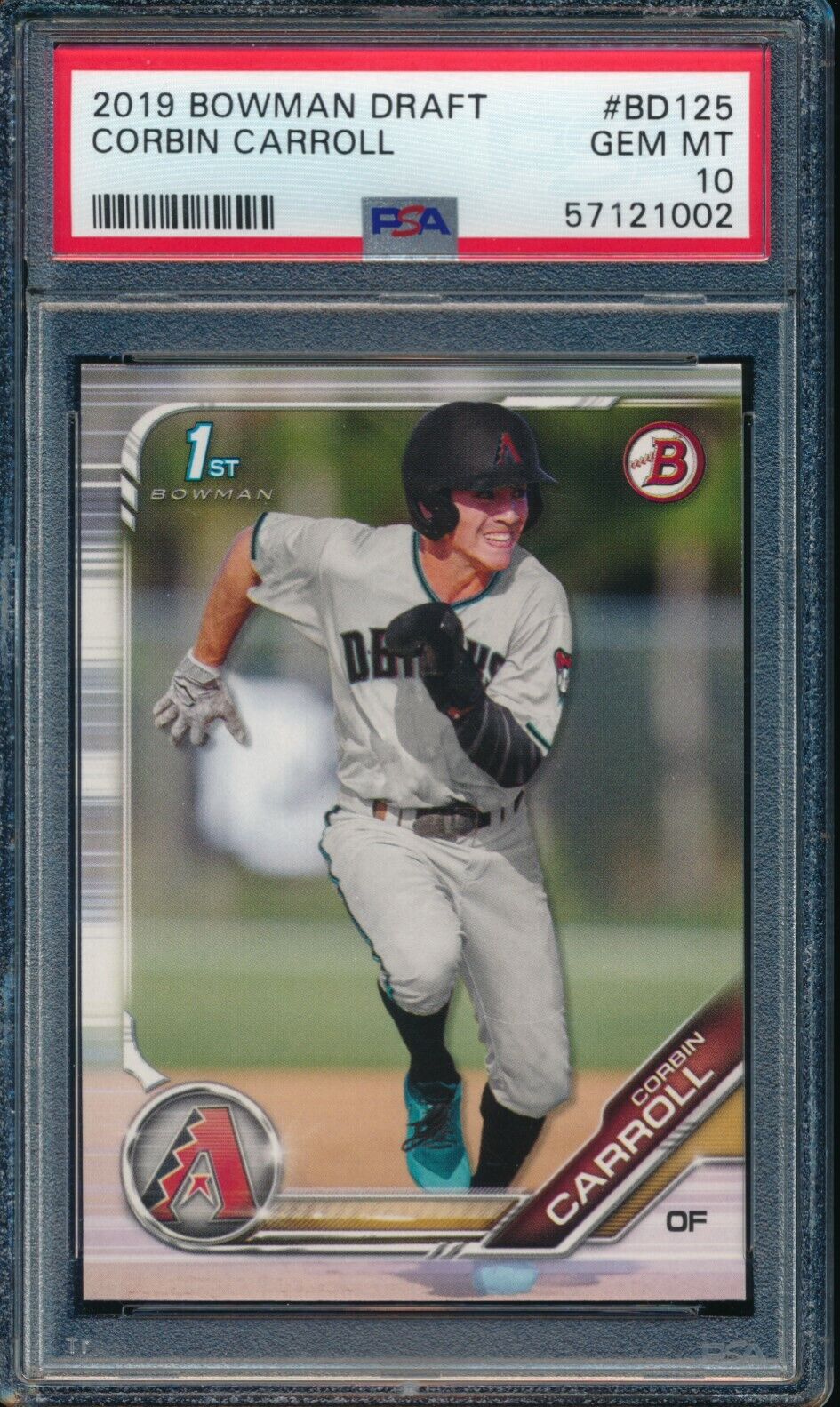 PSA 10 CORBIN CARROLL 1st 2019 Bowman Draft Paper Rookie Card RC GEM MINT