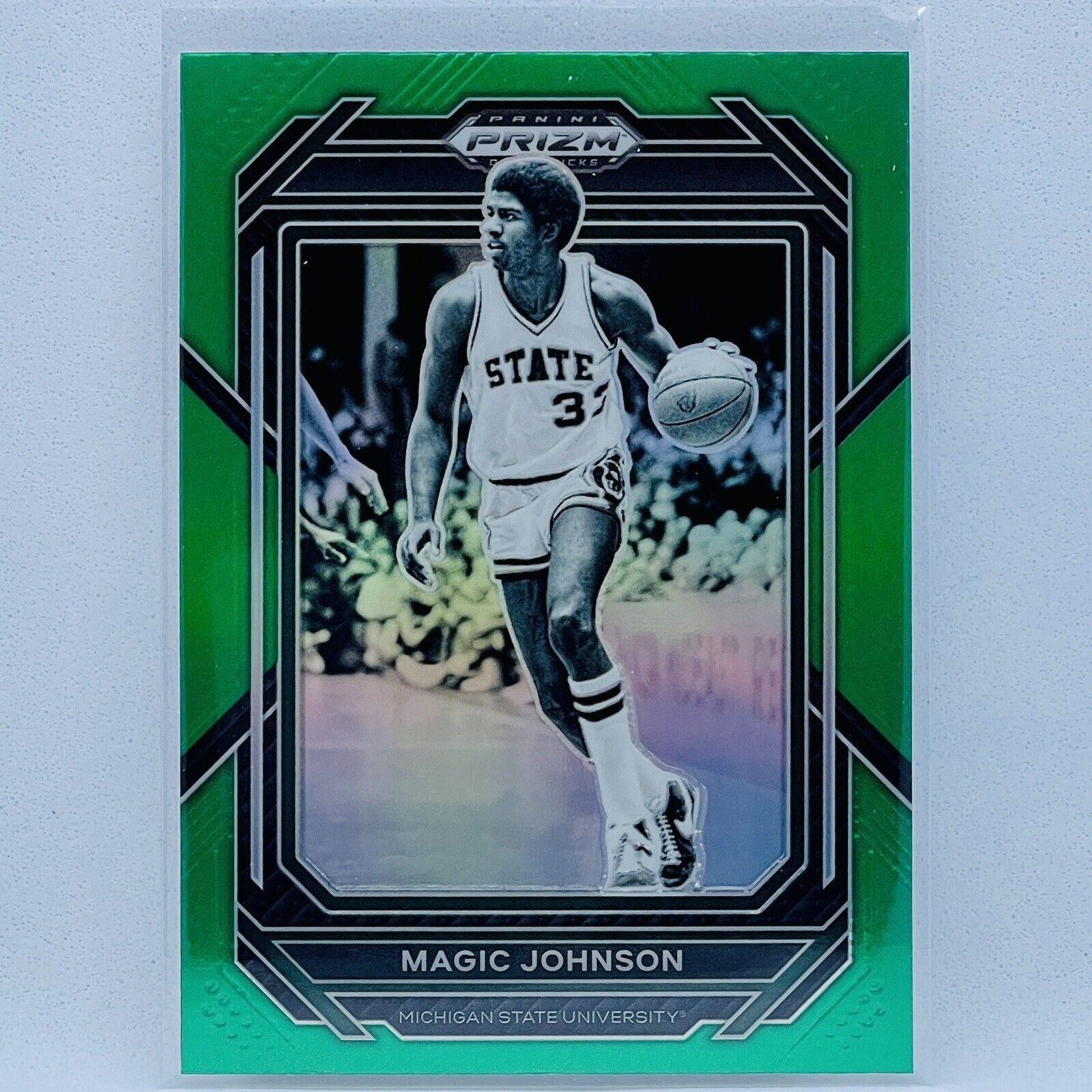 Magic Johnson Michigan State Spartans Green 2023 Panini Prizm