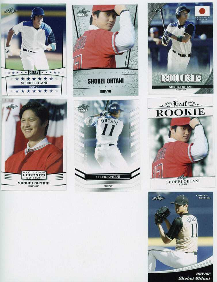 SHOHEI OHTANI 2018 Leaf 7 card Rookie Set All Ohtani RCs ANGELS gem mint
