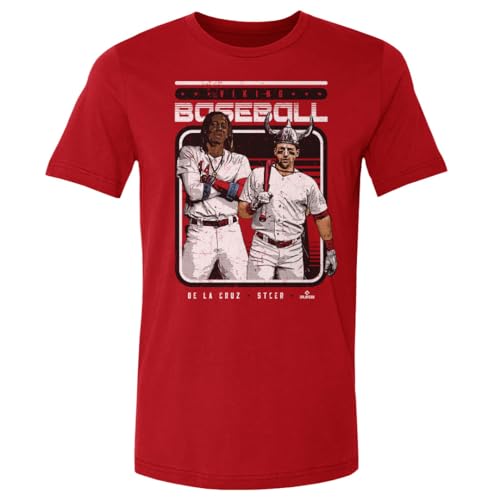 Spencer Steer Shirt (Cotton, Small, Red) - Spencer Steer & Elly De La Cruz Cincinnati Viking WHT