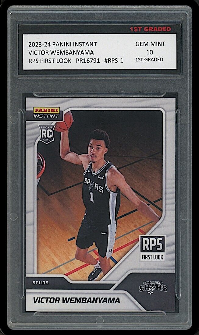 Victor Wembanyama 2023 Panini Instant RPS First Look 1st Graded 10 Rookie Card